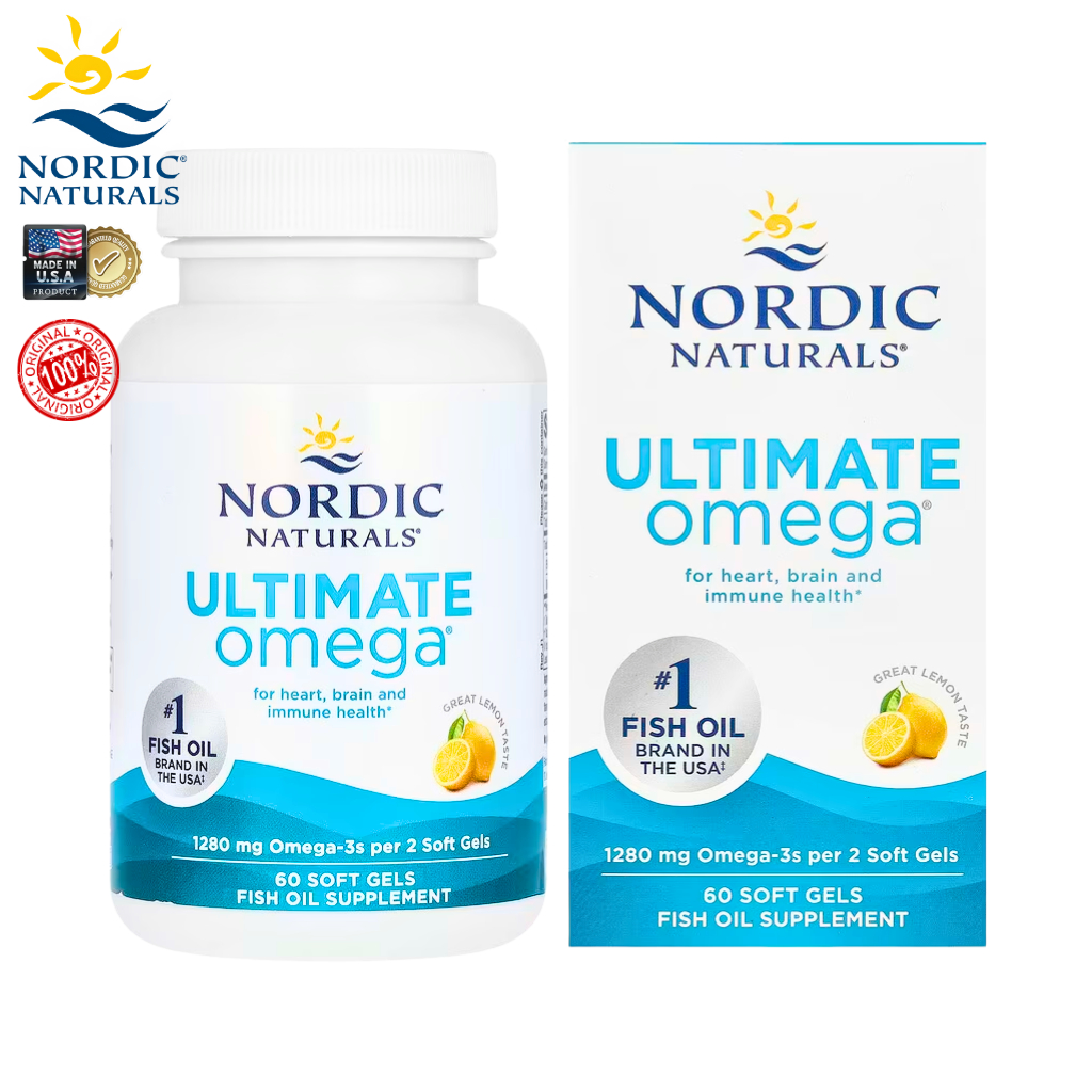 Nordic Naturals | Ultimate Omega Lemon | โอเมก้า 3 น้ำมันปลา | 60 Softgels | แท้พร้อมส่ง