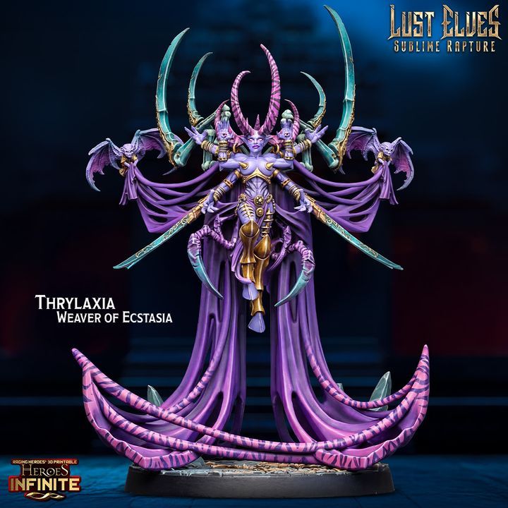 Lust Elves Sublime Rapture : Collection : Miniature Resin โมเดลบอร์ดเกม ผลิตตามสั่ง Tabletop War