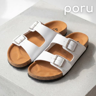 [ส่งฟรี]Poru รองเท้าแตะแฟชั่นไบเก้น White Collection พื้นนุ่ม ไซส์ 36-40
