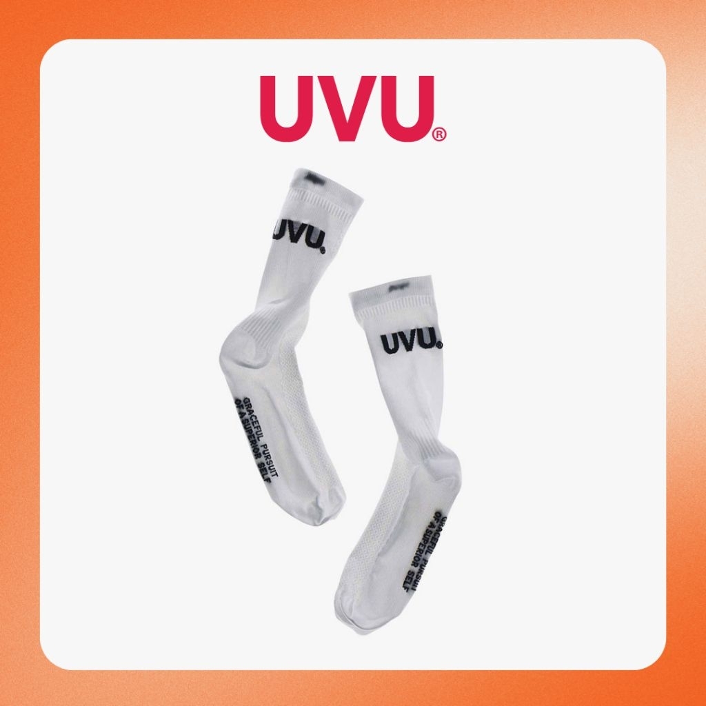 🇬🇧 พร้อมส่ง UVU Running Sock ถุงเท้าวิ่ง / สีขาว 🇬🇧