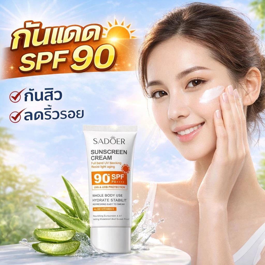 ครีมกันแดด SADOER SPF90+ PA+++ 50g