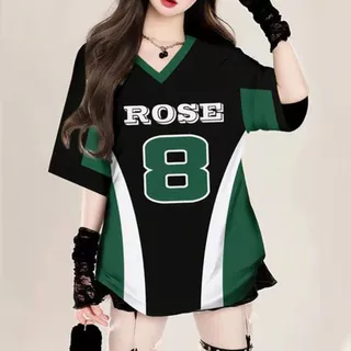 เสื้อบาสเกตบอลผู้หญิง oversize เสื้อผ้าสาวอวบไซส์ใหญ่ ทรงหลวมสไตล์เกาหลี เสื้อยืดกีฬาแฟชั่นมาใหม่ สกรีนเเบบวินเเทจฮิปฮอป