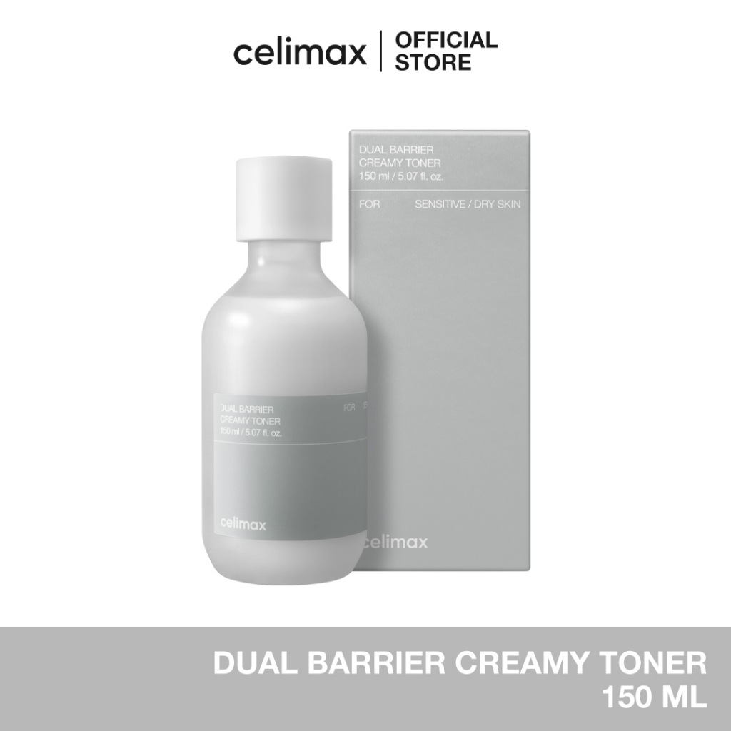Celimax Dual Barrier Creamy Toner 150ml เซลลีแมกซ์ โทนเนอร์ช่วยเสริมสร้างเกราะป้องกันผิว ปกป้องผิวจากมลภาวะ