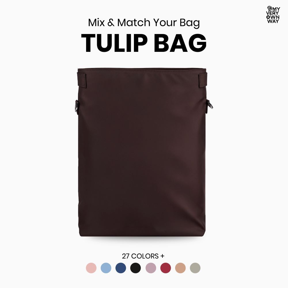 MyVeryOwnWay Tulip Bag - กระเป๋าใส่โน๊ตบุ๊ค ใบใหญ่ มีช่องจัดระเบียบ ผ้าไนล่อน น้ำหนักเบา (มี 20+ สีให้เลือก)