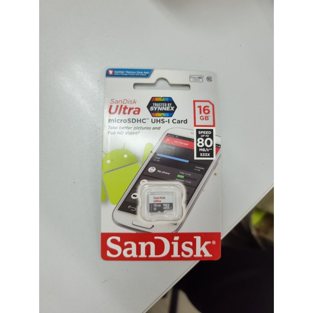 sandisk ultra 16 gb speed80 mb/s