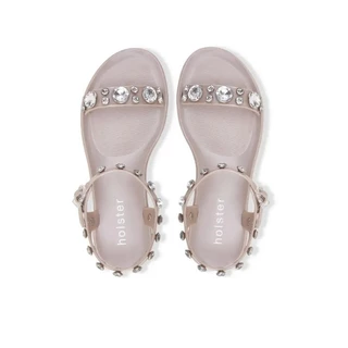 holster australia รองเท้าแตะรัดส้นผู้หญิง glimmer solid สี champagne