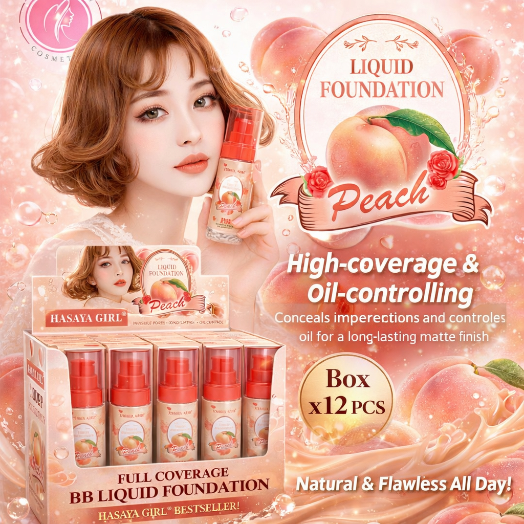 ยกกล่อง 12 ชิ้น HASAYA GIRL รองพื้น BB ตัวฮิต สูตร PEACH และ แตงโม ปกปิดเนียน คุมความมัน SPF35/PA +