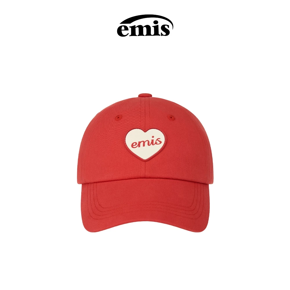 EMIS - HEART RUBBER PATCH BALL CAP( BEIGE , RED, BLACK, MINT, BLUE, NAVY)