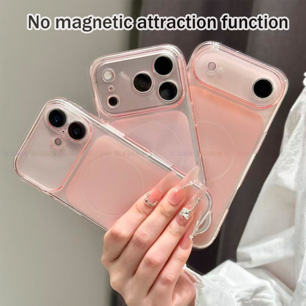 Simplified large window เคสนิ่มผิวขุ่น for iPhone 17 15 13 14 11 12 16 Pro Max Airกันลื่นและกันตก protection เคสโทรศัพท์