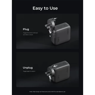 AUKEY หัวชาร์จเร็ว Nova Series GaN Charger 140W / 100W / 65W หัวปลั๊กเปลี่ยนได้ (EU/UK/US/TH)
