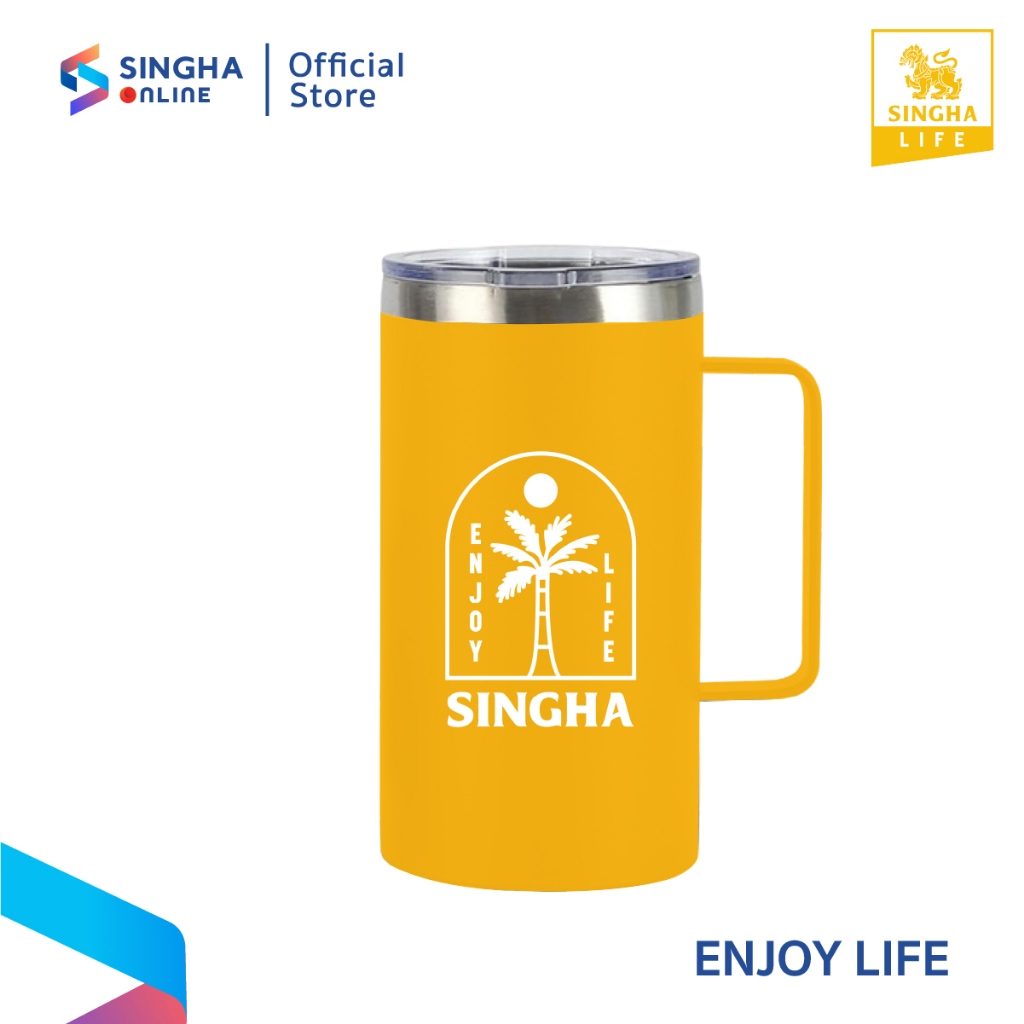 [จัดส่งทั่วประเทศ] แก้ว SINGHA CAMPING ลาย ENJOY LIFE