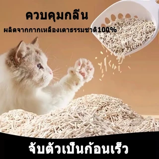 Cat Litter 12L ทรายแมว เบนโทไนท์ทรายแมว ทรายเต้าหู้ออร์แกนิค ผลิตจากกากถั่วเหลืองธรรมชาติ จับตัวเป็นก้อนเร็ว ยแมว