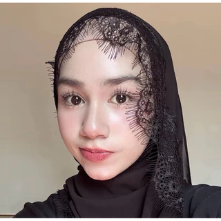 🔥มาใหม่ ผ้าชีฟองพันยาว ติดลูกไม้ฝรั่งเศษ