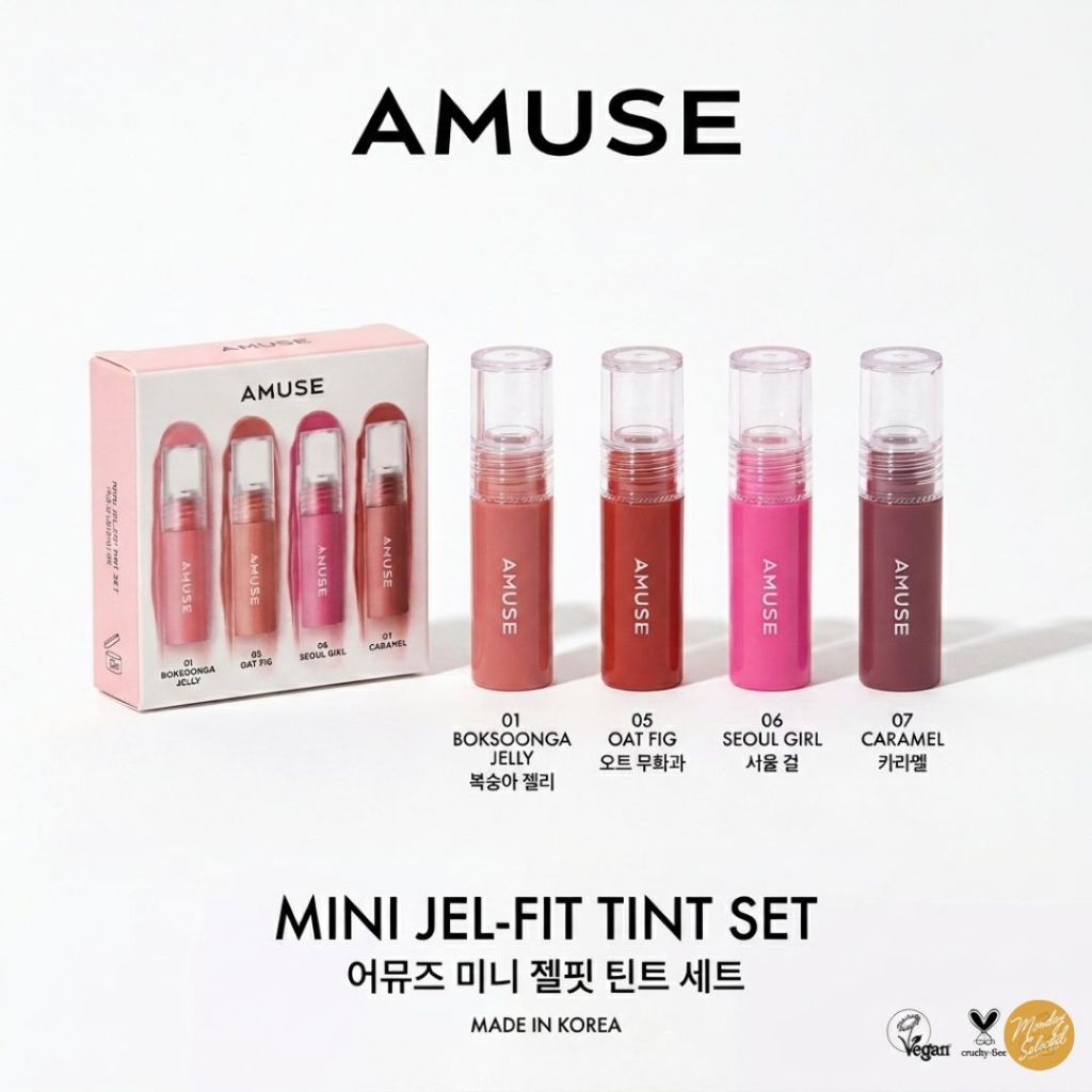 #พร้อมส่ง# แบ่งขาย [AMUSE] MINI Jel-Fit Tint Set 1.3g