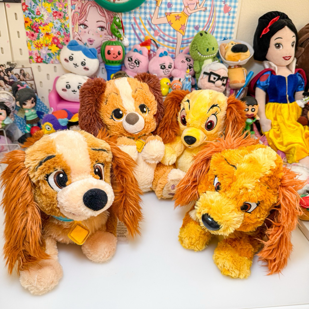 พร้อมส่ง🚚 ตุ๊กตาหมาเลดี้ lady and the tramp🐶🤎 มีหลายตัว อ่านรายละเอียดก่อนนะคะ🌟