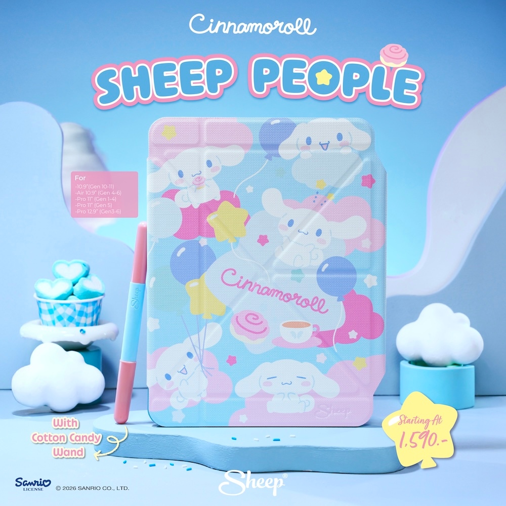[People Cinnamoroll] Cinnamoroll Collection เคสสำหรับไอแพด Peopleเคสเก็บปลอกปากกาได้ ฟรี ปลอกปากกา C