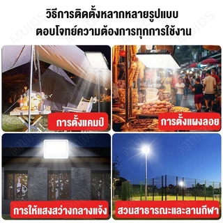 ใช้ได้นาน 12 ชั่วโมง🔥500W LED ไฟทำงาน 10000mAh ไฟฉุกเฉิน USB สปอตไลท์พกพา การตั้งแคมป์ กันน้ำ ( 2.1m วงเล็บ+คลิป PTZ)