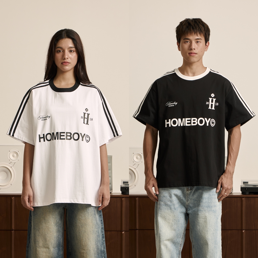HOMEBOY เสื้อOVERSIZE  HB.CITY.BOY.JERSEY   คอตตอน100% ใส่ได้ทุกวัน