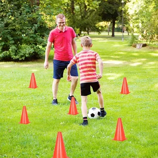 10 ชิ้น กรวยฝึกซ้อม 18 cm กรวย ฝึกซ้อมกีฬา ทนแสงแดด UV Sport Training Cones กรวยซ้อมกีฬา ฟุตบอล กรวยซ้อมวิ่ง ซ้อมกีฬา