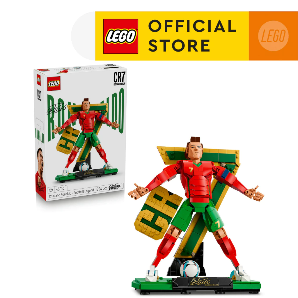 LEGO Editions Football 43016 Cristiano Ronaldo – Football Legend (854 Pieces), Building Blocks, Kids Toy