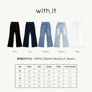 Withit Denim Bootcut Jeans กางเกงยีนส์บูทคัท - BTW37712