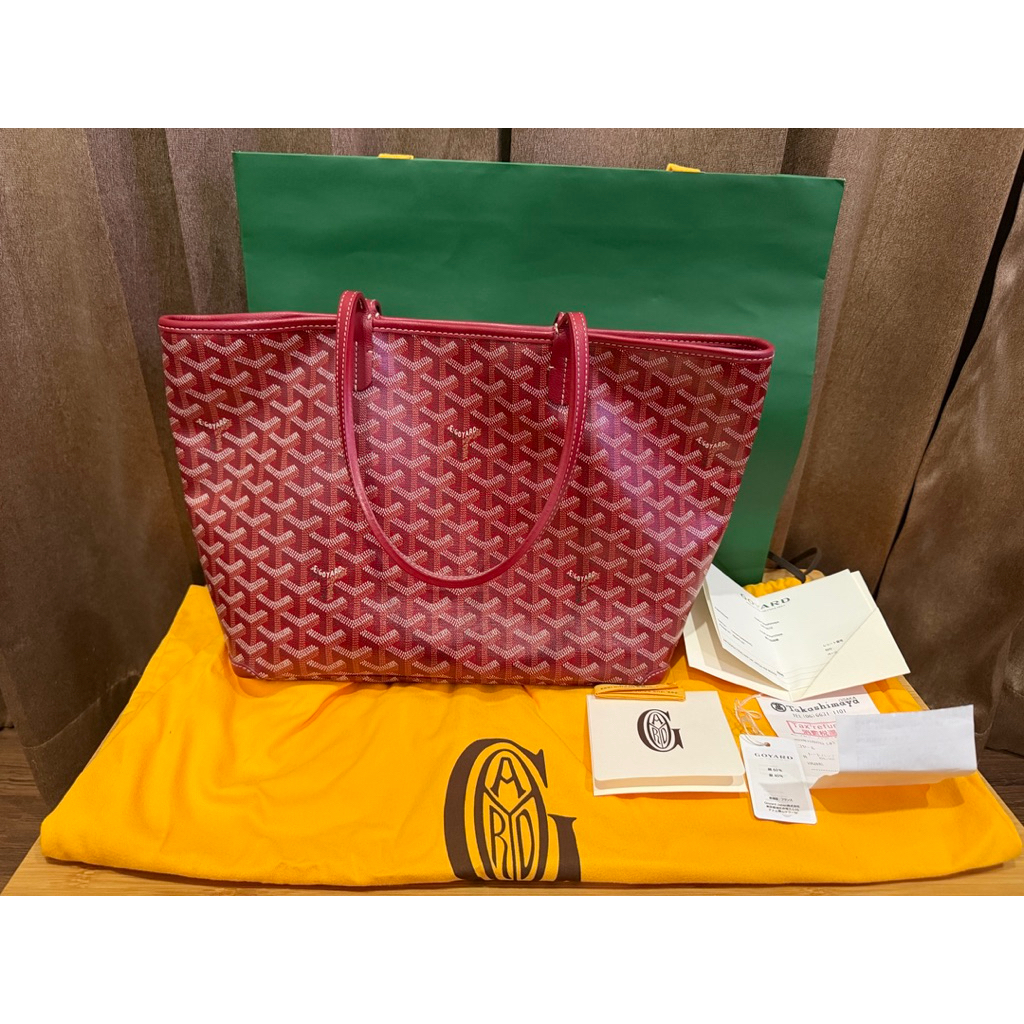 (มือสองของแท้ 100%) Goyard  artois pm rouge จากชอปญี่ปุ่น ซื้อเดือน 11 ปี 2024