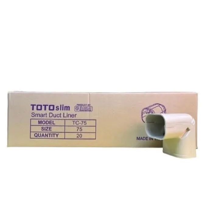 ข้องอมุมรางท่อแอร์ ขนาด 75 mm. ยี่ห้อ TOTO TC-75