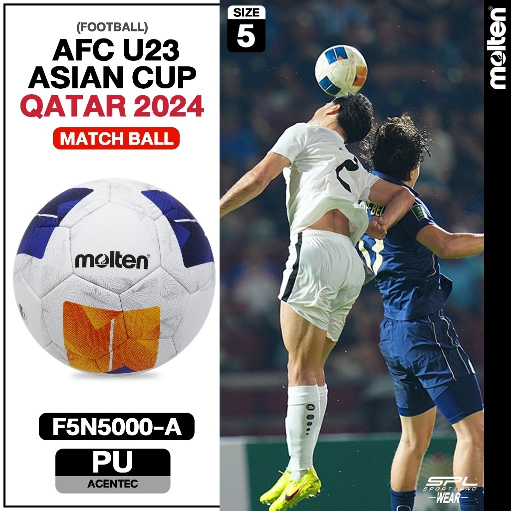 MOLTEN ลูกฟุตบอลหนัง Football AFC PU th F5N5000-A FIFAPRO (4500)