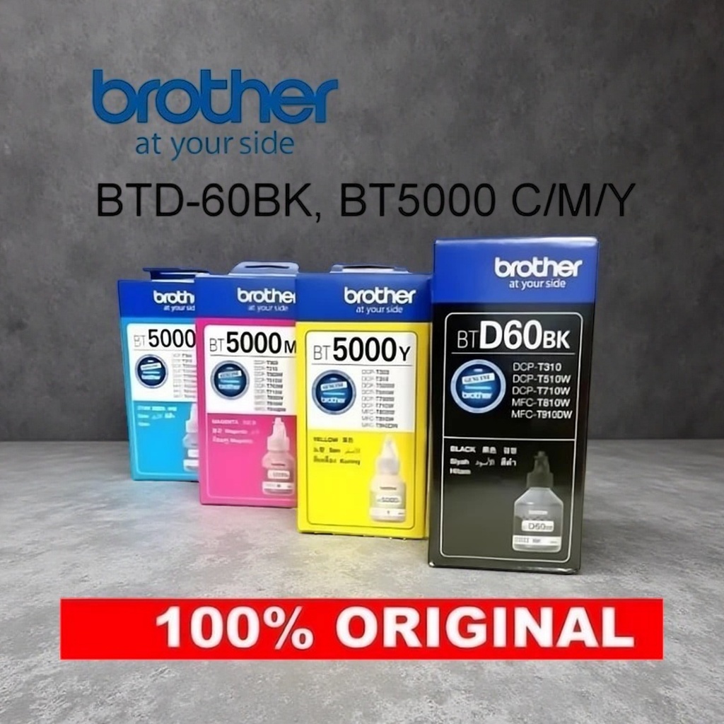 Brother หมึก BT-D60BK, BT5000C/M/Y 4สี DCP-T220 T310 T420W T510W T520W T710W T720W T820W T910W
