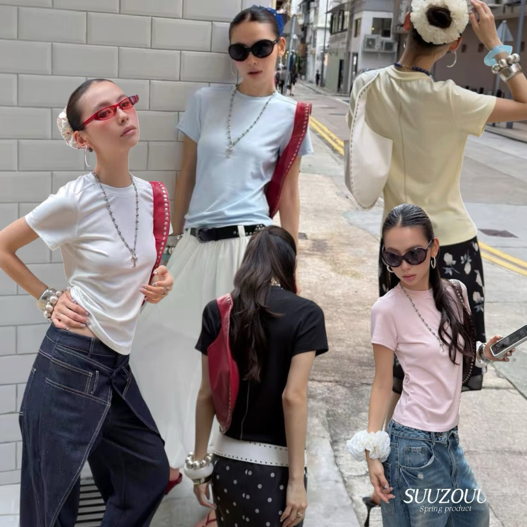 ส่งด่วน 🛵 26T200 MMFISH เสื้อยืด ดีเทลเย็บแต่งตะเข็บด้านหลัง