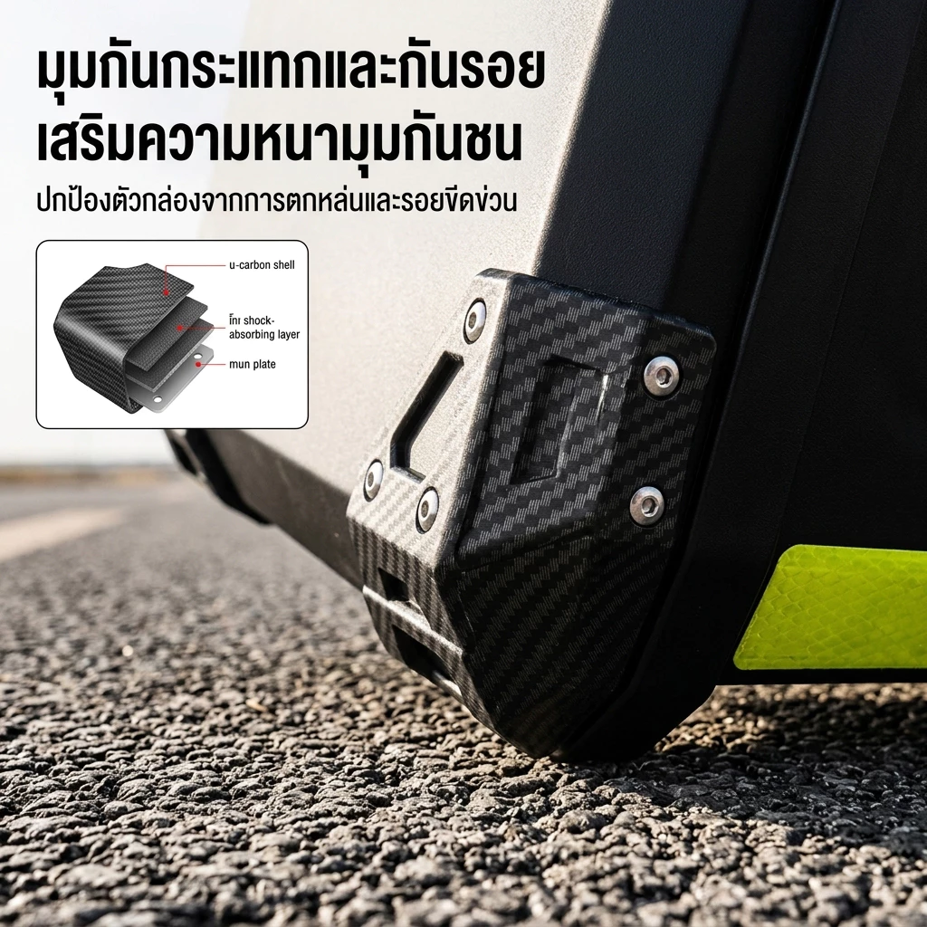 กล่องท้ายมอเตอร์ไซค์ 45L/48L/52L ลิตร กล่องหลัง กล่อง xmax กล่องท้าย กล่องติดรถ กล่องท้ายรถ กล่องท้าย thumbnail 6
