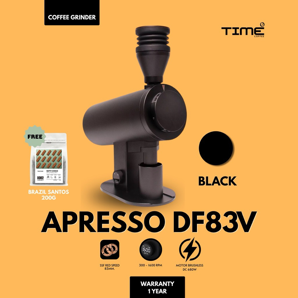 เครื่องบดกาแฟไฟฟ้า DF83V Single Dose by Apresso | เฟือง SSF 83 มม. (ปรับรอบได้ ลดไฟฟ้าสถิต)