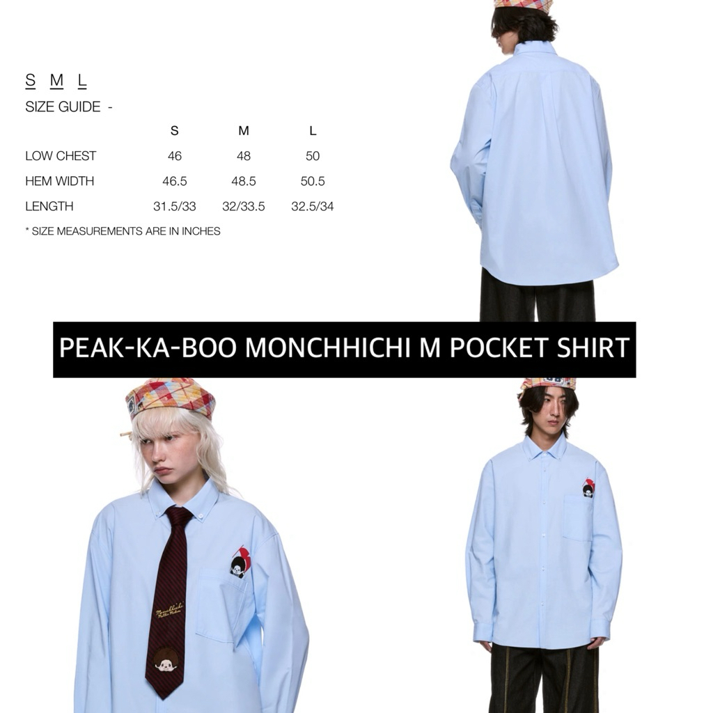 พร้อมส่ง✅ MATTER MAKER PEAK-KA-BOO MONCHHICHI M POCKET SHIRT ของแท้ 100%
