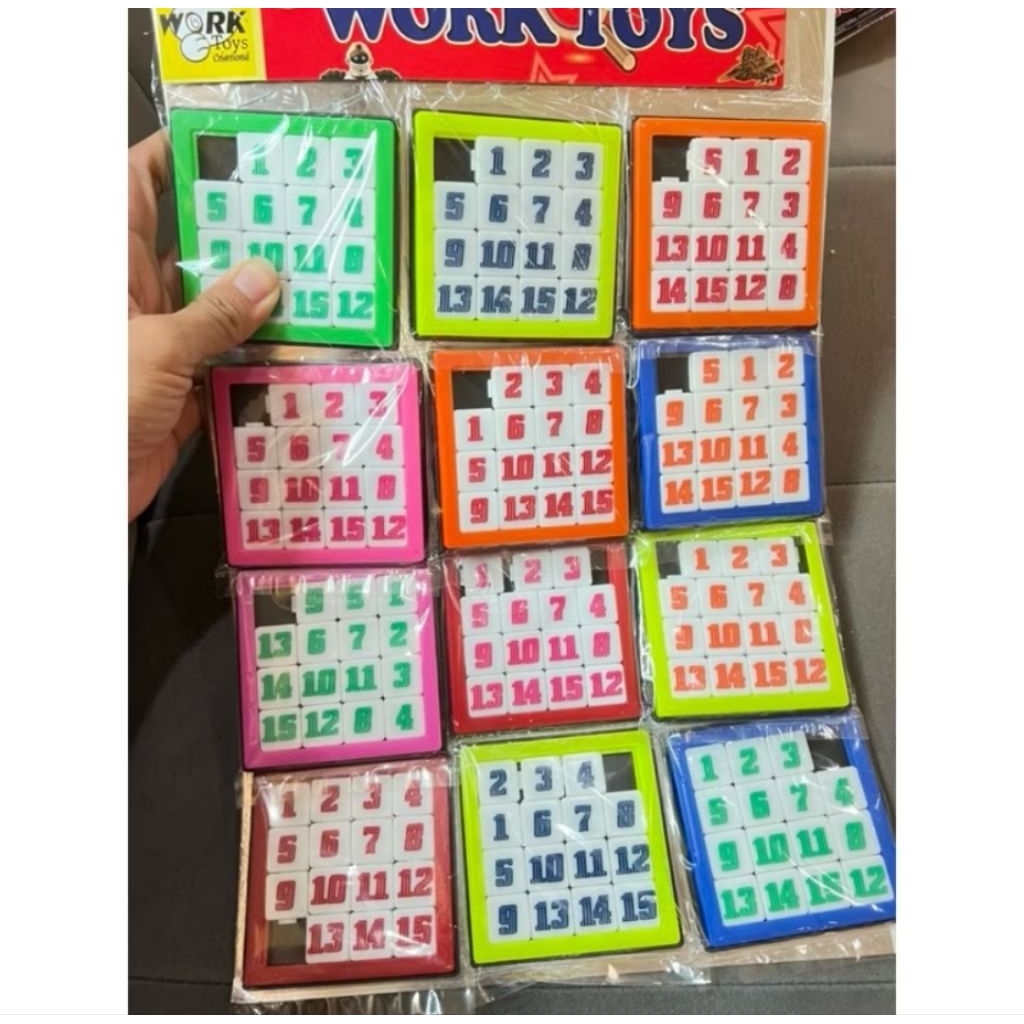 (ยกแผง) 12ชิ้น เกมเรียงเลข ของเล่นยุค90 ของเล่นโบราณ