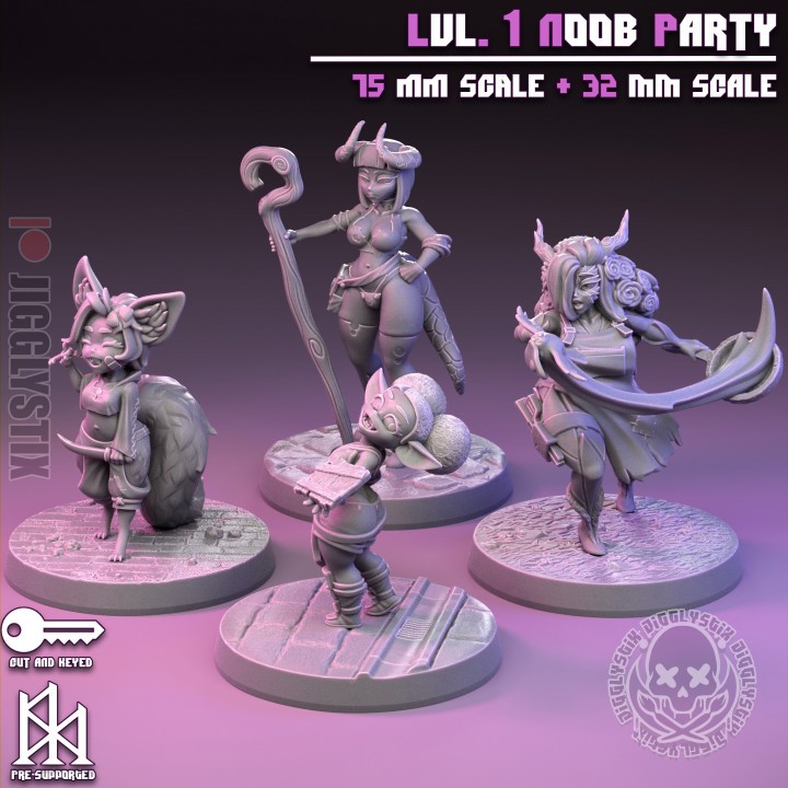 Lvl 1 Noob Party : Collection : Miniature Resin โมเดลบอร์ดเกม ผลิตตามสั่ง DnD Tabletop NSFW
