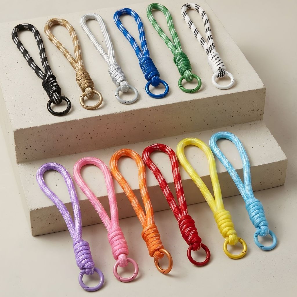 สายห้อยมือถือกันตก เชือกถักหนา 12 สี ราคาโรงงาน! ซื้อเยอะยิ่งคุ้ม เปลี่ยนสีเปลี่ยนอารมณ์ได้ทุกวัน ใช้ห้อยบัตร/กุญแจ