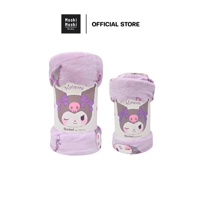 Moshi Moshi ผ้าห่มโมชิโมชิ ลาย Kuromi ลิขสิทธิ์แท้จากค่าย Sanrio รุ่น 6100007564-7566