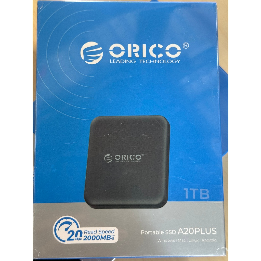 ORICO ฮาร์ดไดรฟ์ภายนอก SSD 1TB Magnetic External SSD พกพา for iphone Android Macbook (A20PLUS) สีเทา