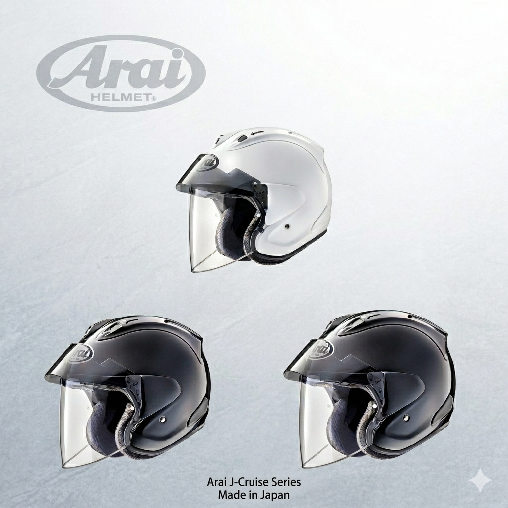 Arai VZ-RAM PLUS Jet Motorcycle Helmet / หมวกกันน็อคเปิดหน้า Arai VZ-RAM PLUS
