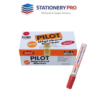 [ยกโหล] ปากกาไวท์บอร์ด Pilot หัวแหลม เติมหมึกได้ (จำนวน12 ด้าม)