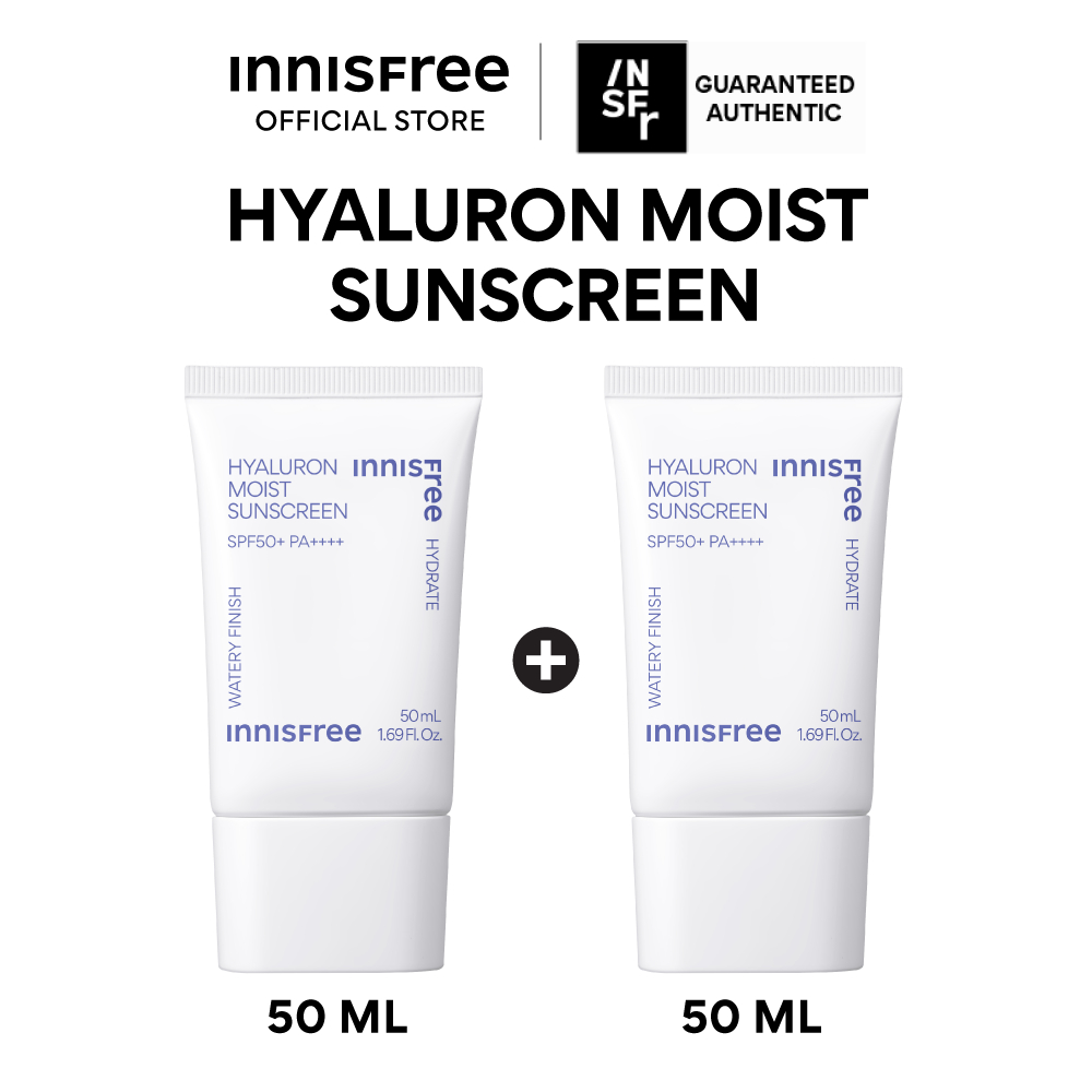 [แพ็คคู่] innisfree Hyaluron Moist Sunscreen SPF50+ PA++++ Set อินนิสฟรี ครีมกันแดด ไฮยาลูลอน