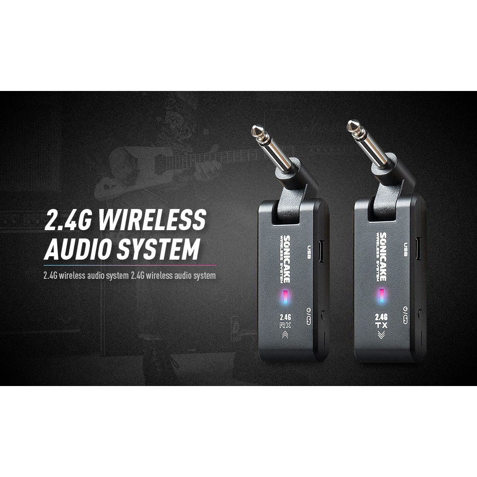 ไวเลสกีตาร์และเบส Sonicake QWS10 2.4G Wireless Audio System