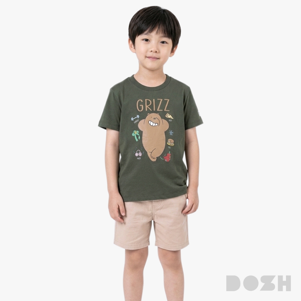DOSH KID'S T-SHIRTS WE BARE BEARS เสื้อยืดคอกลมเด็ก  1FLWBBT5033-DG (6-12)