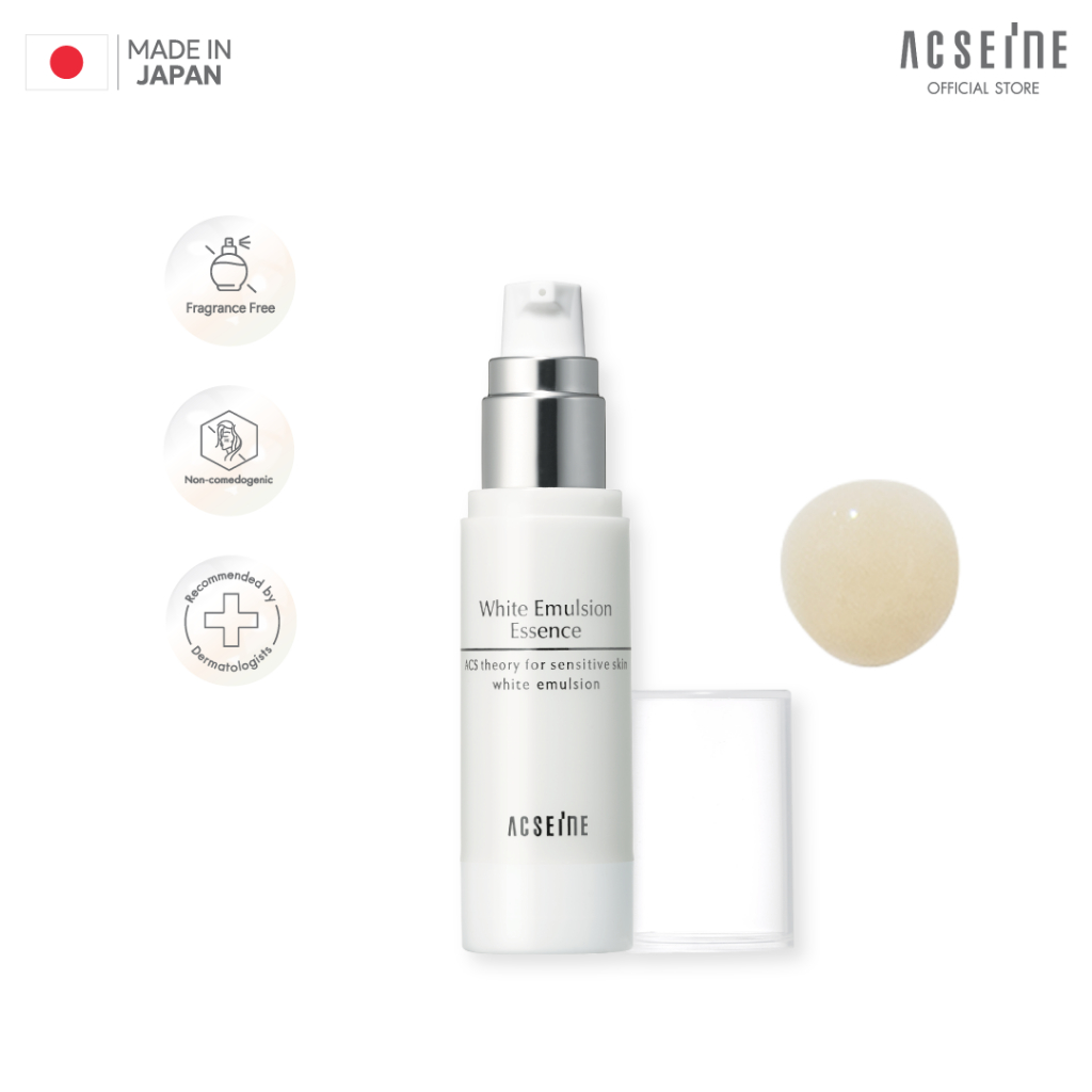 Acseine White Emulsion Essence เอสเซนซ์ ช่วยให้ผิวแลดูสว่าง กระจ่างใส ลดหมองคล้ำ อย่างเป็นธรรมชาติ