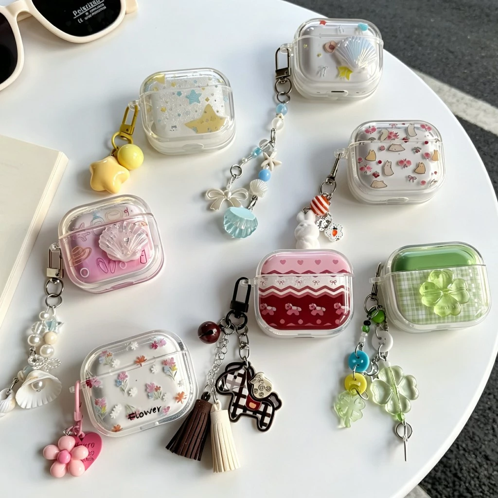 ส่งจากไทย เคสหูฟัง เเถมสายห้อย สำหรับเคส Airpods รุ่น Airpods 1/2 Airpods 3 Airpods 4 Airpods pro pro2 pro3 j201