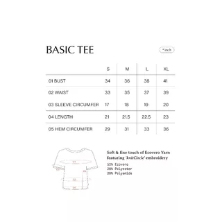 knitCircle - Basic KNIT TEE (9 สี) เสื้อยืดไหมพรม ปักตัวอักษร knitCircle เนื้อผ้านุ่ม เนียนผิว ใส่สบาย