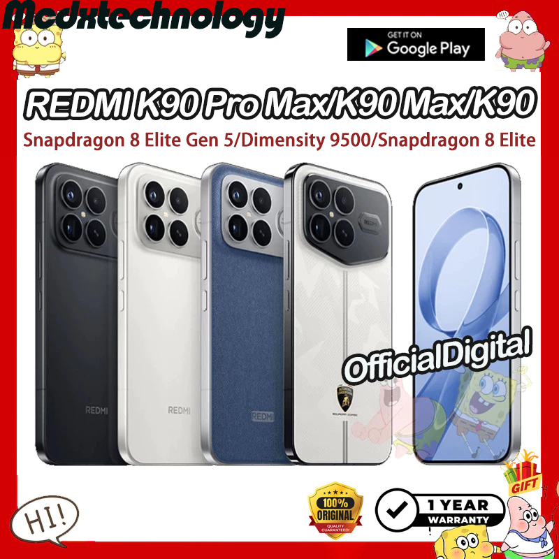 REDMI K90 Pro Max Snapdragon 8 Elite Gen 5 REDMI K90 Max Dimensity 9500 REDMI K90 | สนับสนุน Google & ไม่มีไทย