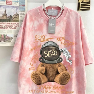 ไซส์ M-5XL เสื้อยืดฟอกสี ผ้าคอตตอน 100% ผ้าเนื้อนุ่ม ใส่สบาย เสื้อยืดผู้หญิง เสื้อยืดผู้ชาย ใส่ได้ทั้งชายและหญิง สกรีนลา