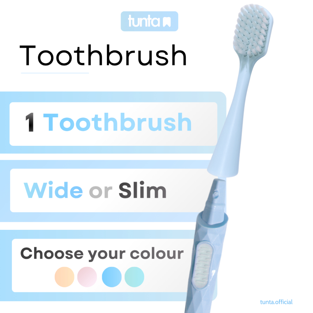 แปรงสีฟันเปลี่ยนหัวได้ TUNTA ขนนุ่มเรียวแหลม (Full Toothbrush)