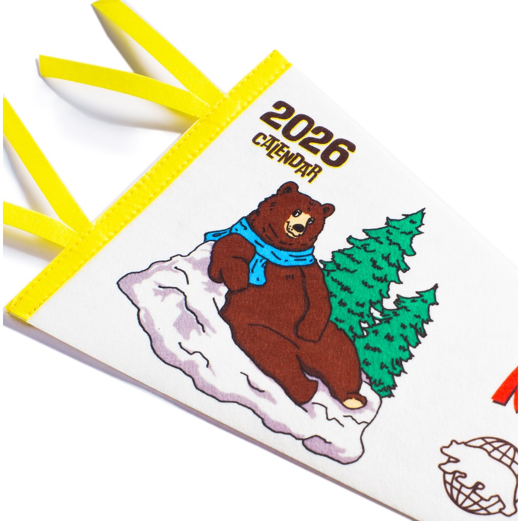 Rubber Killer - Felt Pennant Flag Calendar